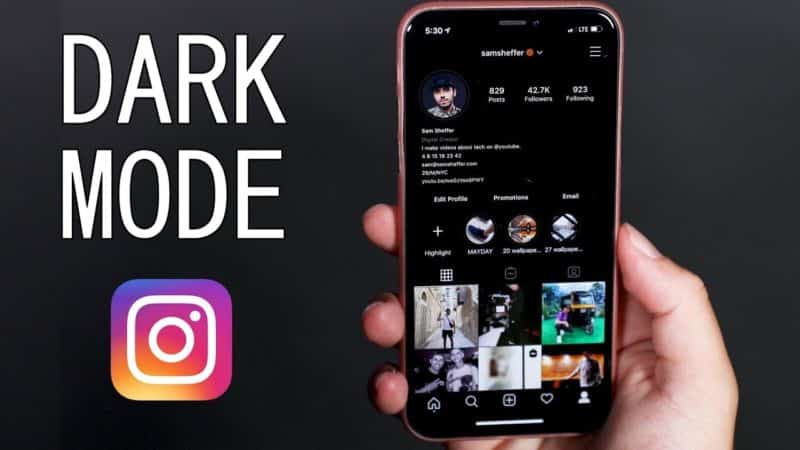 Instagram dark mode