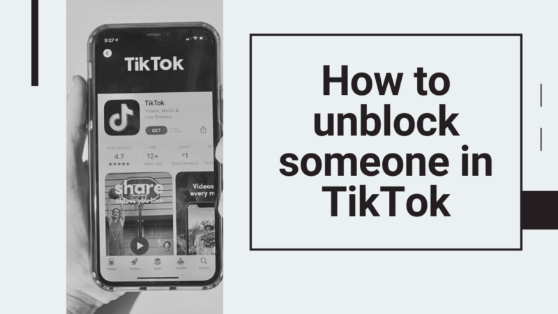 how to unblock someone in TikTok