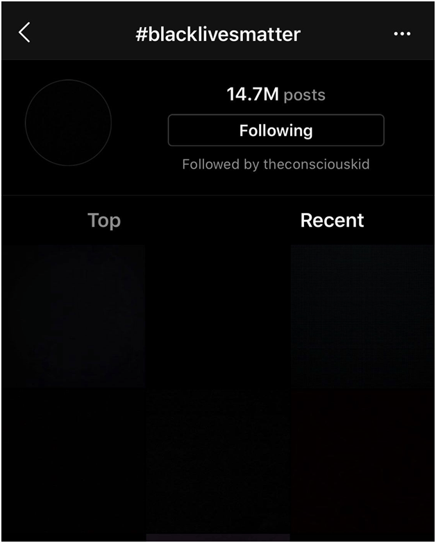 come si fa a postare una schermata nera su Instagram.