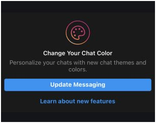 come cambiare colore ai messaggi diretti di instagram