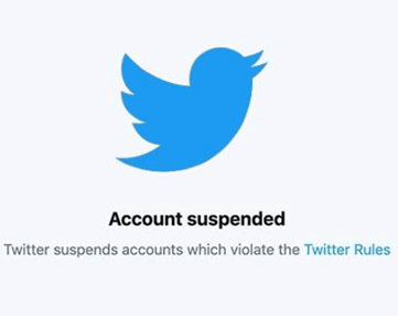 Per quanto tempo vengono sospesi gli account Twitter?
