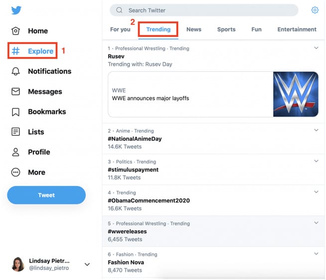 how to see what's trending on Twitter