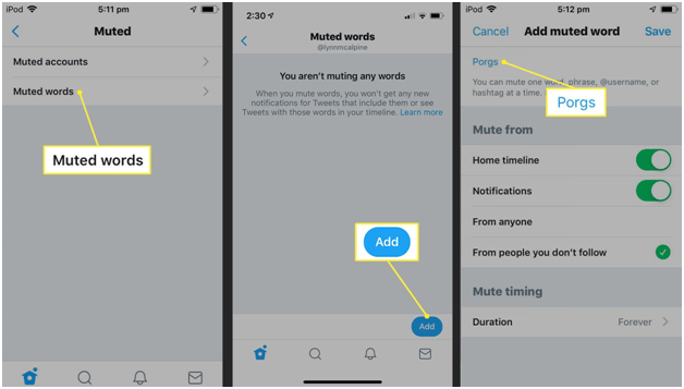 how to mute words on Twitter