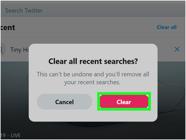 How to clear twitter search history with two methods