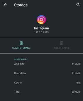 Here's how you clean IG cache 