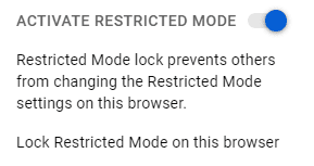 Activate Restricted Mode