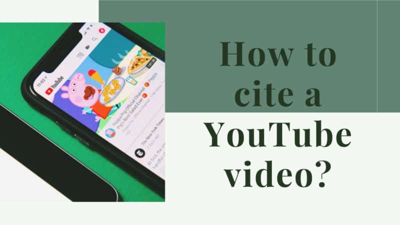 How to cite a YouTube video?