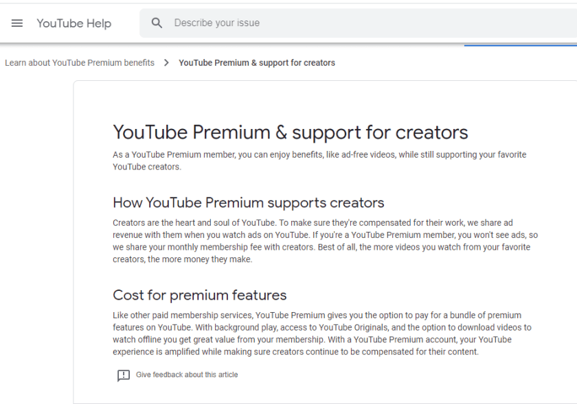 YouTube Premium programma