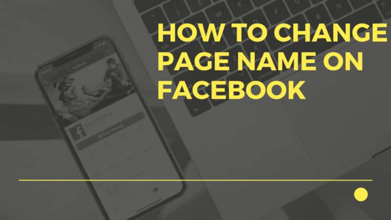 how to change page name on Facebook