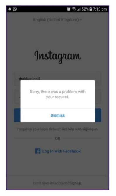 fix helaas is Instagram gestopt fout