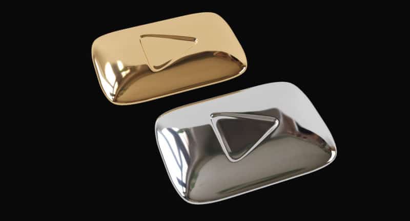 Botones de reproducción de Youtube Gold &amp; Silver Modelo 3D $19 - .obj .max .fbx - Free3D