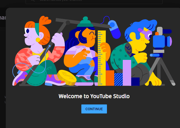 Aanmelden bij YouTube Studio