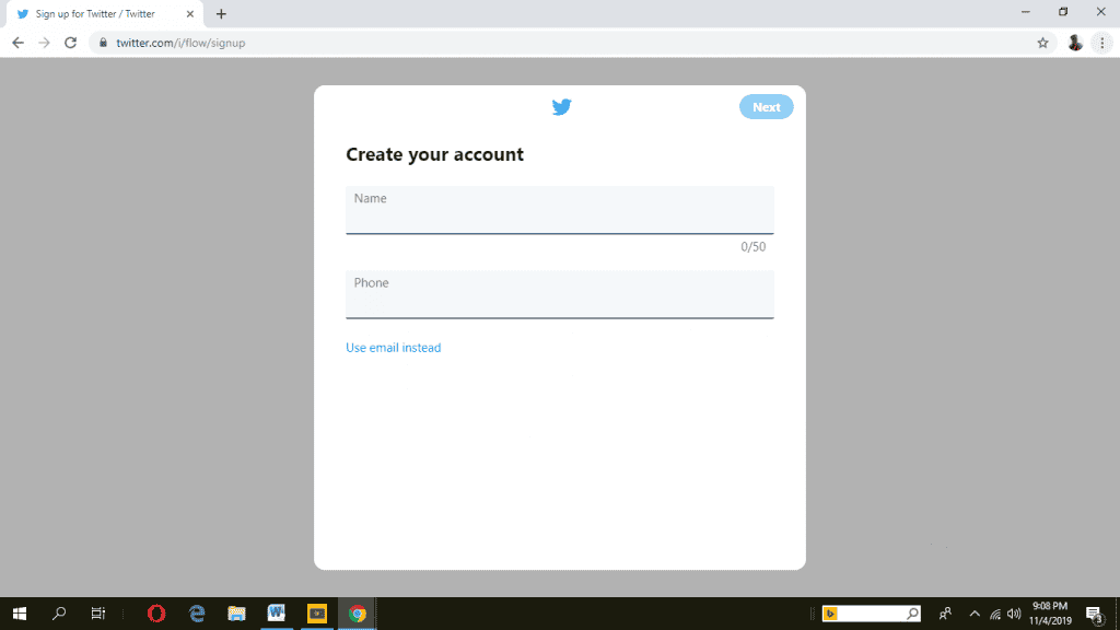 twitter signup 2 Cómo suscribirse a Twitter
