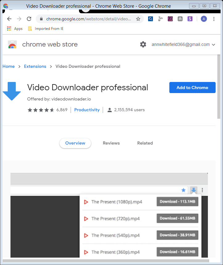 Chrome’s video downloader