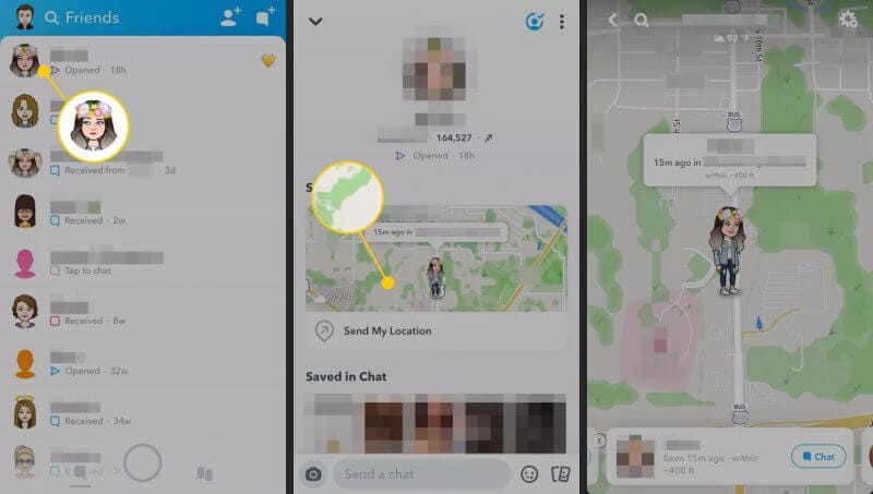 Come accedere a Snap Map sull'app Snapchat