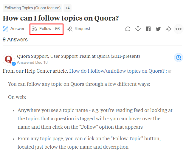 Wie Quora den Inhalt größer aussehen lässt