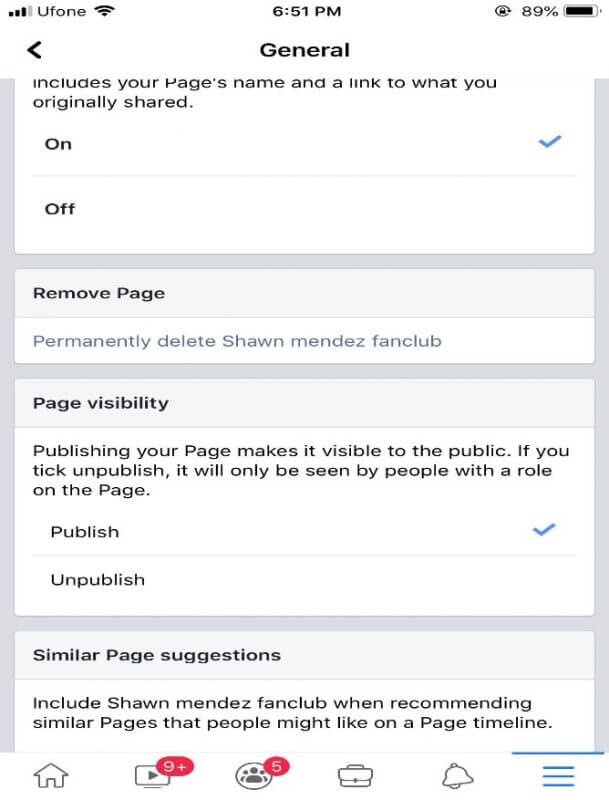 Facebook app general settings Wie löscht man eine Facebook-Seite?