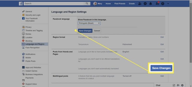 Facebook save changes Eine Schritt-für-Schritt-Anleitung zum Ändern der Sprache auf Facebook
