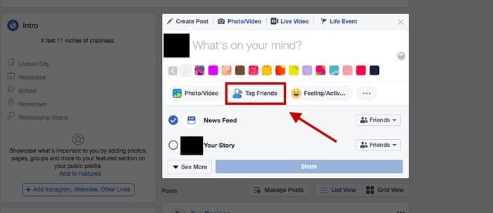 Facebook tag option Wie markiert man jemanden auf Facebook?