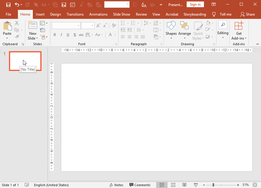 Embedding a YouTube video in PowerPoint using the “Search YouTube” feature