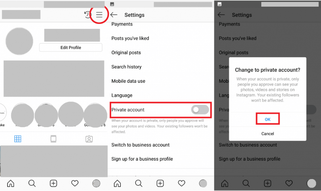 Private account settings 1 Schritte, um Ihr Instagram-Konto privat zu machen