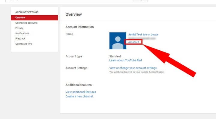 CLICK ‘ACCOUNT SETTINGS’ AND GO TO OVERVIEW