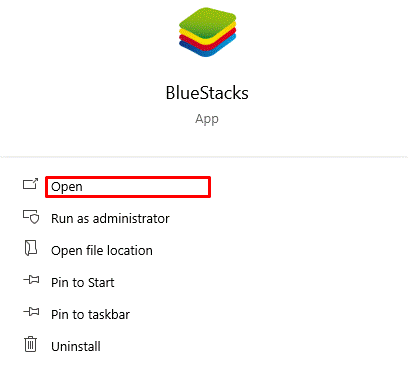 “BlueStacks” like any other software