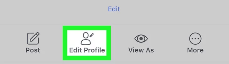 Step 3 Click Edit Profile on your profile page