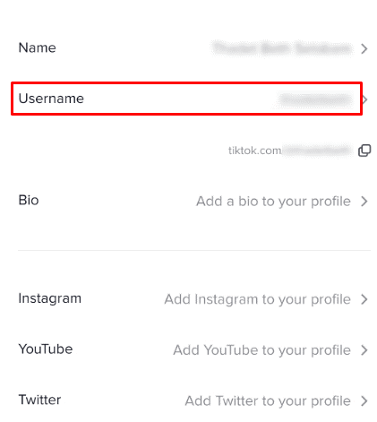 tap on your already existing username.